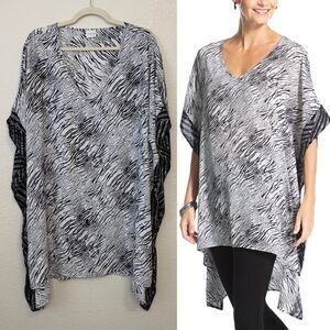 Chico’s Taffy High-Low Caftan Sleeve Tunic Kimono